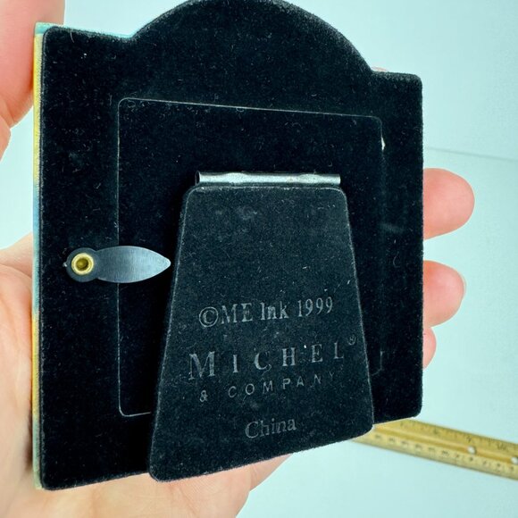 Vtg Miniature Pic Frame Tabletop Cartoon Sun Flowers Pastel Michel and Company - Picture 12 of 12